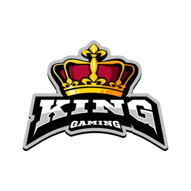 King Gaming logo tasarım çizim çizim vektörü