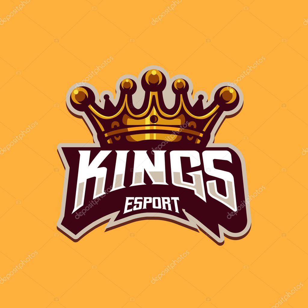 King esport logo design illustration vector