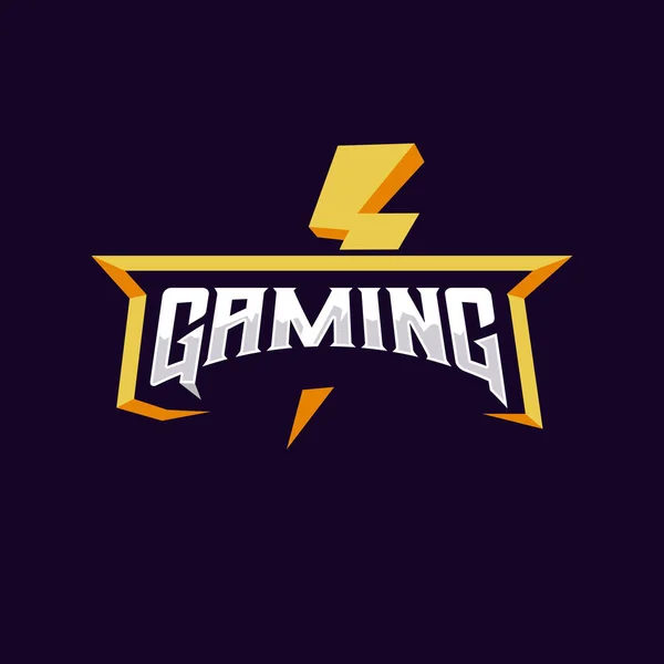 Storm Gaming Logo Geïsoleerd Donkere Achtergrond — Stockvector
