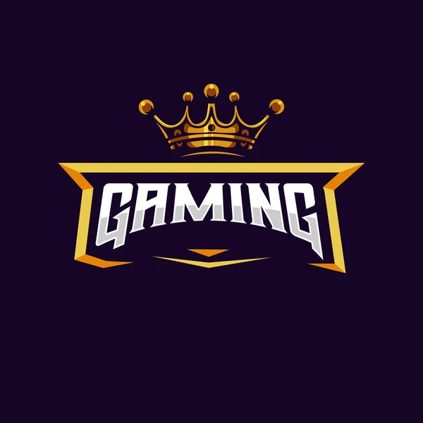 King Gaming Logo Ontwerp Vector — Stockvector