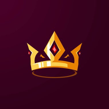 Crown logo tasarımı illüstrasyon vektörü