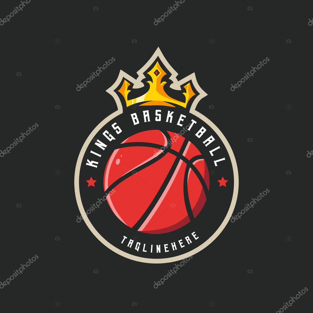 King Basketball Team Logo