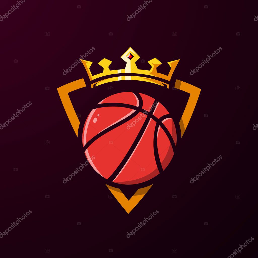 King Basketball Sports Logo