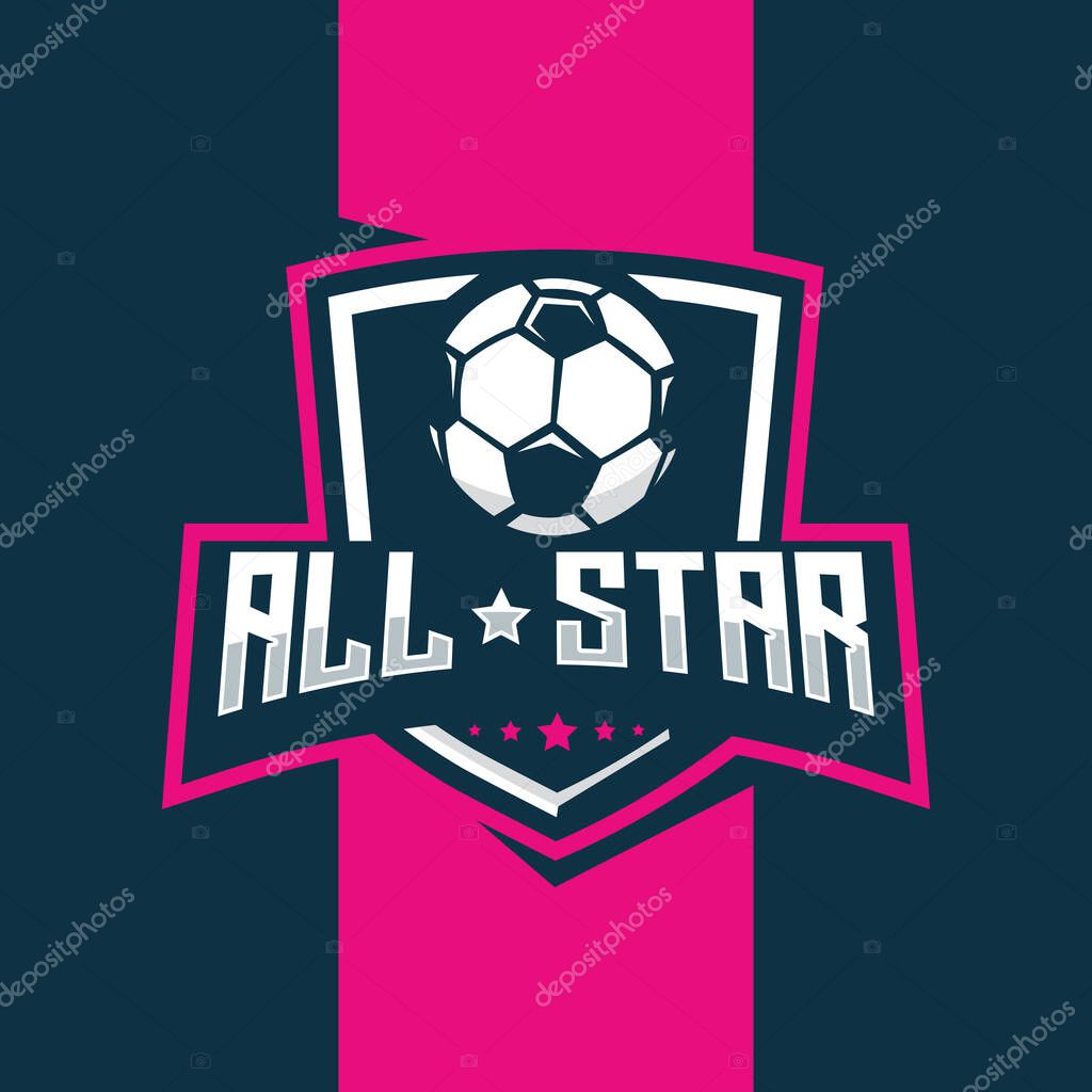 Football All Star Team Sports Logo