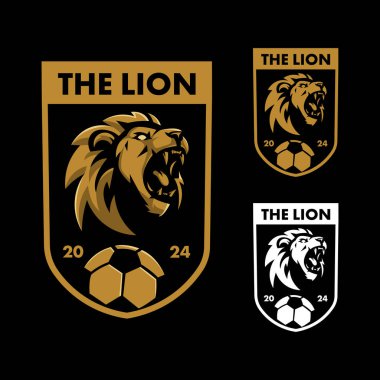 Futbol için Aslan Kükremesi Logosu Tasarımı