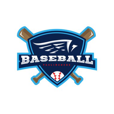 Kalkanları olan beysbol logosu