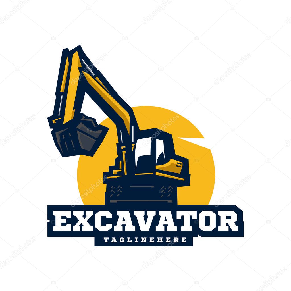 Excavator Logo for Construction Company