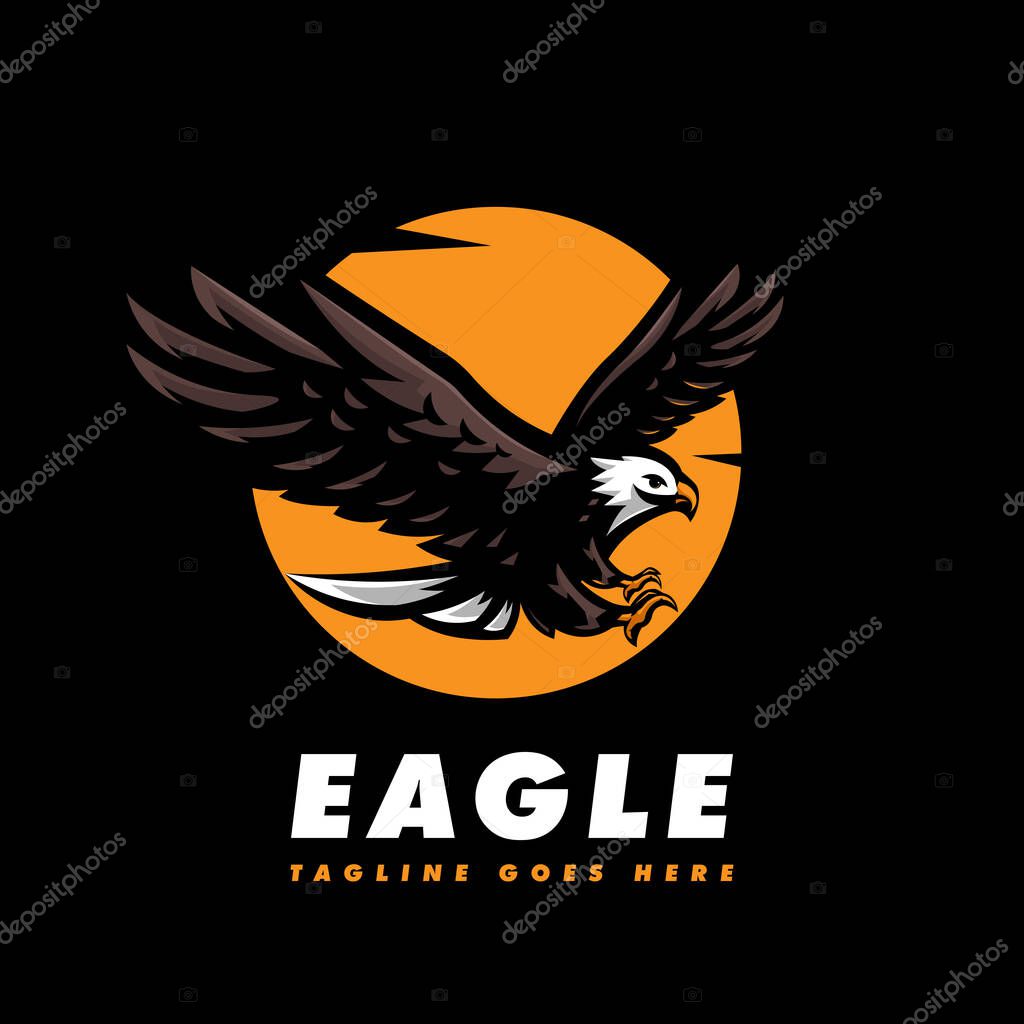 Eagle Fly Logo Design Illustration