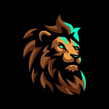 Aslan başlı maskot logosu