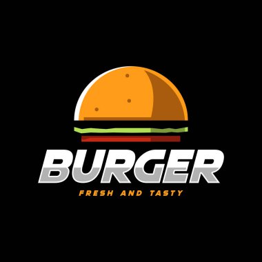 burger logo design for business restaurant fast food