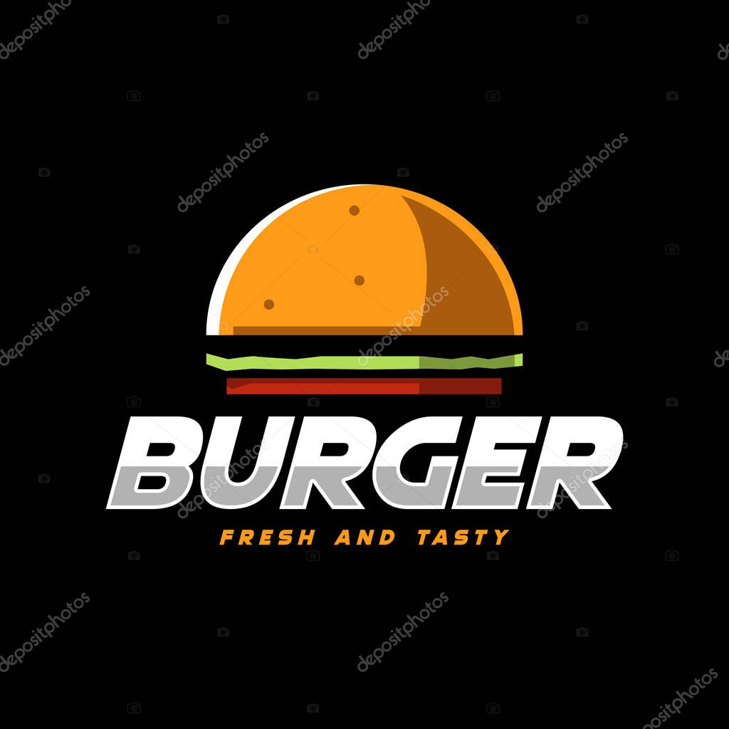 Burger logo design for business restaurant fast food