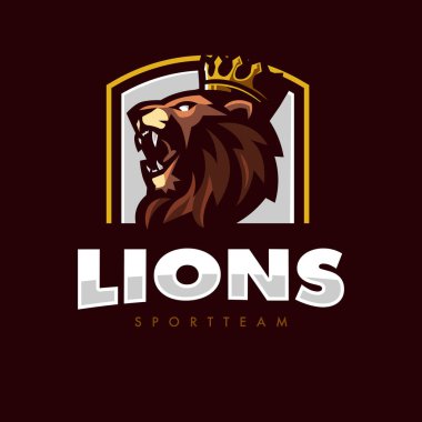 Spor takımı için Aslan Kral logosu tasarımı