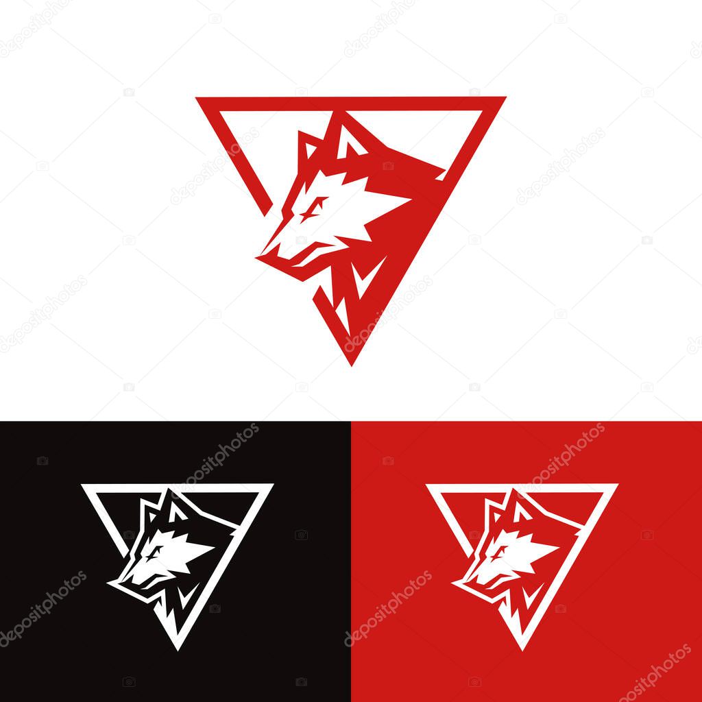 Wolf sports logo design vector symbol and graphic idea creative