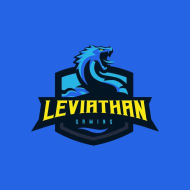 Oyun ve spor takımı için Leviathan maskot logosu