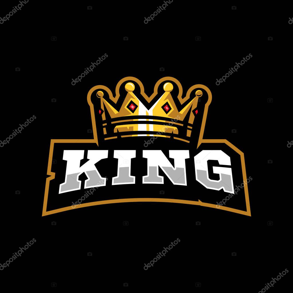 King Crown Logo Design for Sport Esport or Gaming