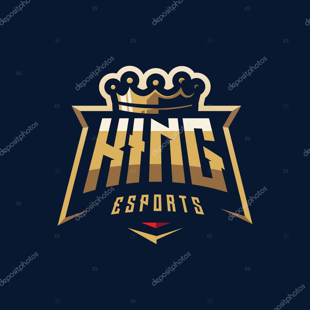 King Crown Logo Design for Sport esports Gaming