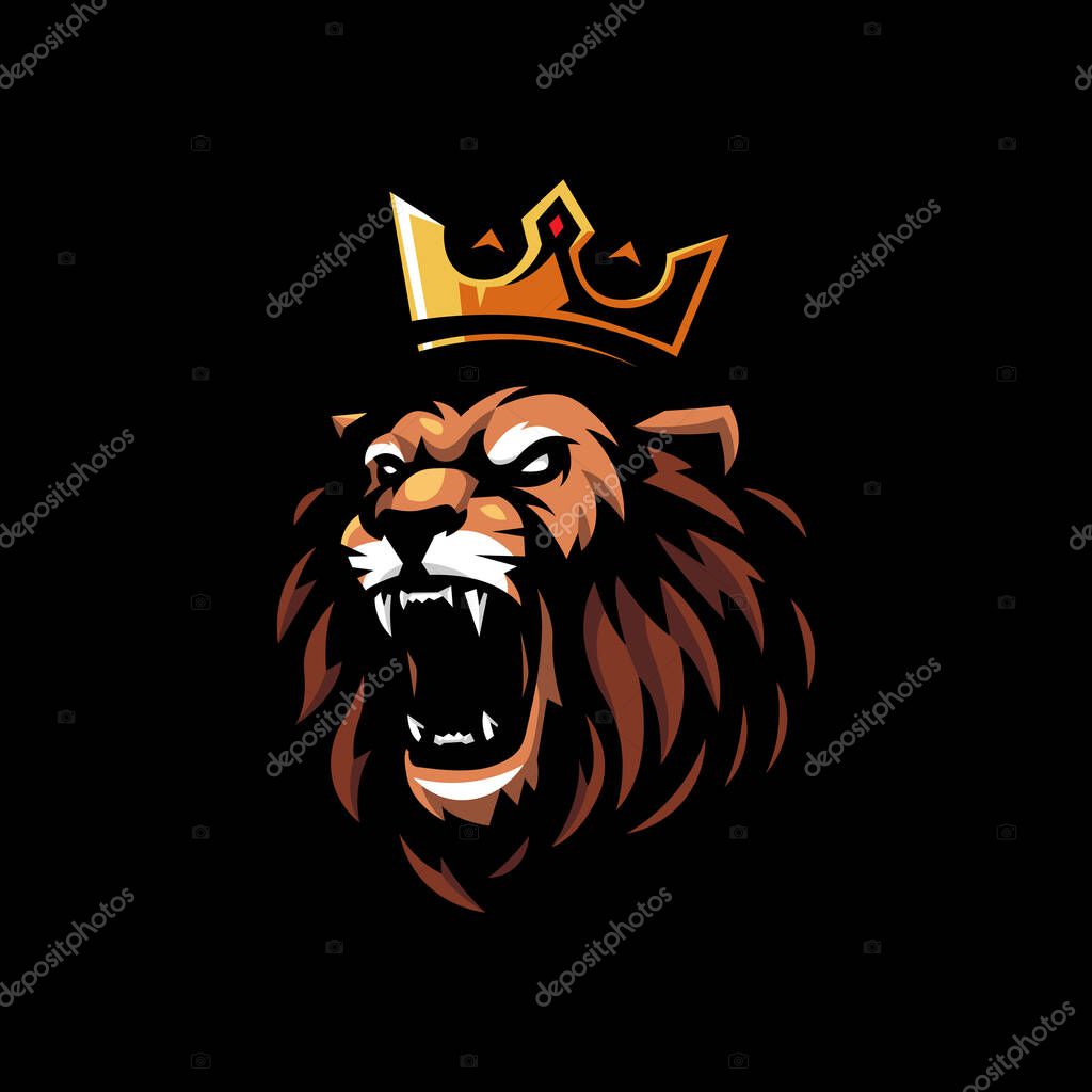 Lion King Mascot Logo for Sports esport or Gaming Team