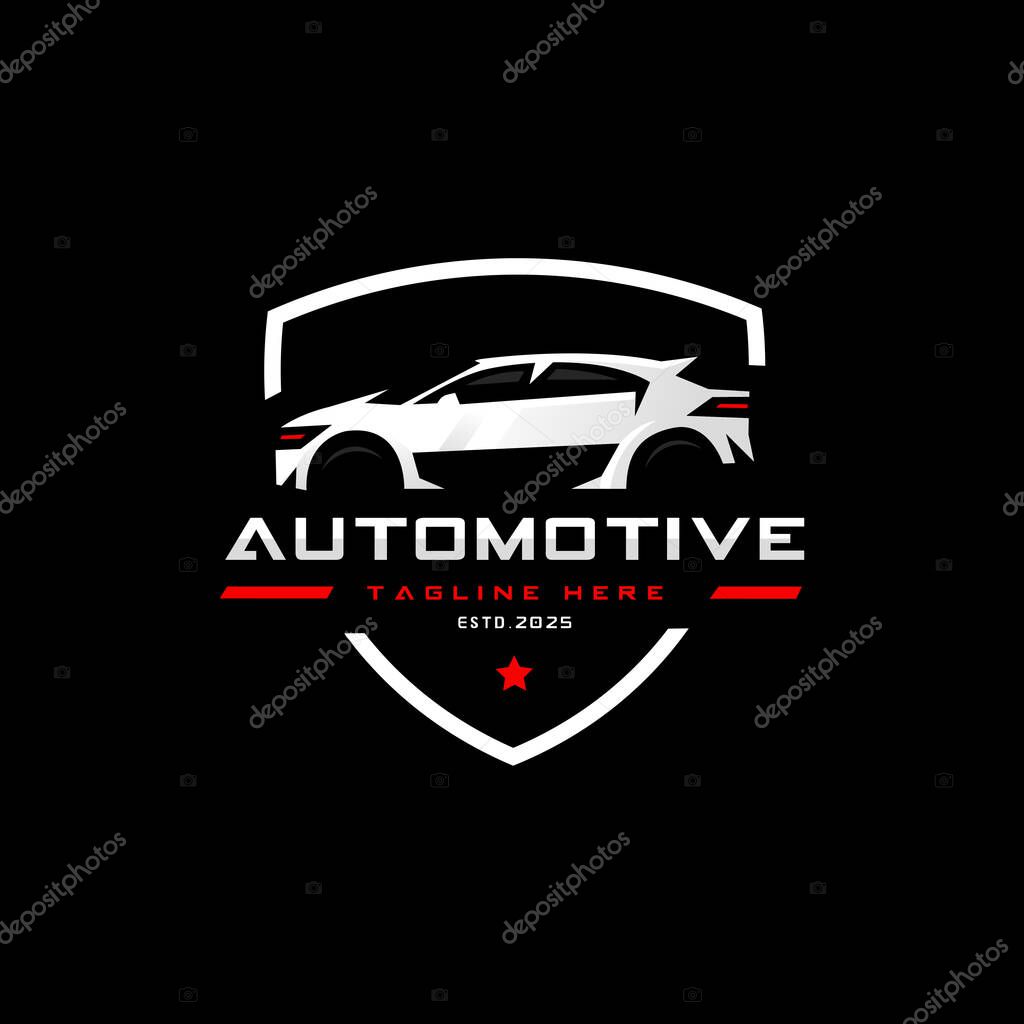 Car logo with shield for automotive company