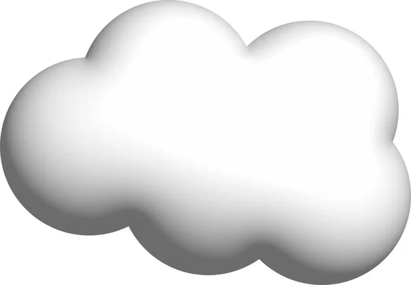 Cloud Icon White Background — Zdjęcie stockowe