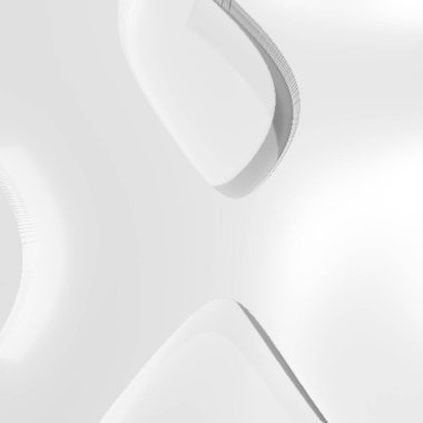 Soyut beyaz lüks geometrik şekiller arka plan. 3d oluşturma.