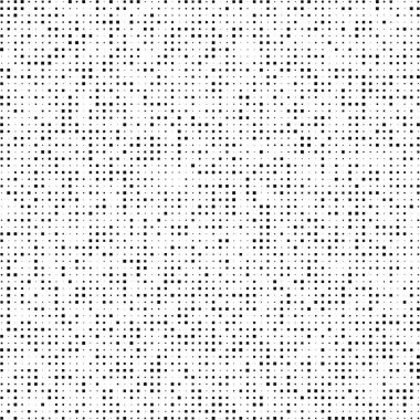 Black squares random pattern background. Abstract halftone. Vector illustration.