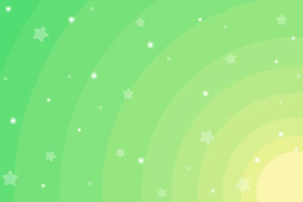 Green Sky Stars Gradient Background Vector Illustration — Image vectorielle