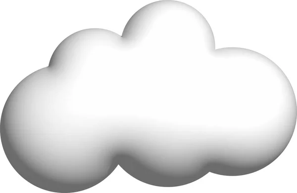 Cloud Ikona Bílém Pozadí — Stock fotografie