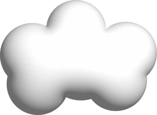 Ícone Nuvem Fundo Branco — Fotografia de Stock
