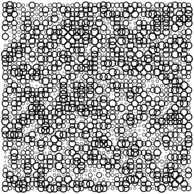 Kabarcıklar yarım ton gelişigüzel arkaplan. Vektör illüstrasyonu.