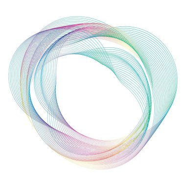 Abstract rainbow circle wave frame background. Vector illustration.