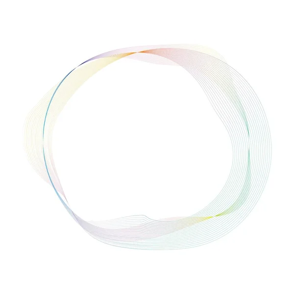 Abstract Rainbow Circle Wave Frame Background Vector Illustration — Vetor de Stock