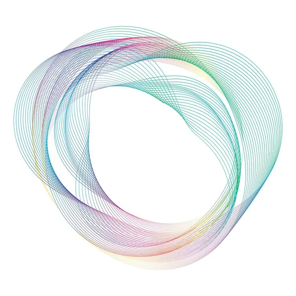 Αφηρημένο Ουράνιο Τόξο Κύκλο Κύμα Φόντο Πλαίσιο Εικονογράφηση Διανύσματος — Διανυσματικό Αρχείο