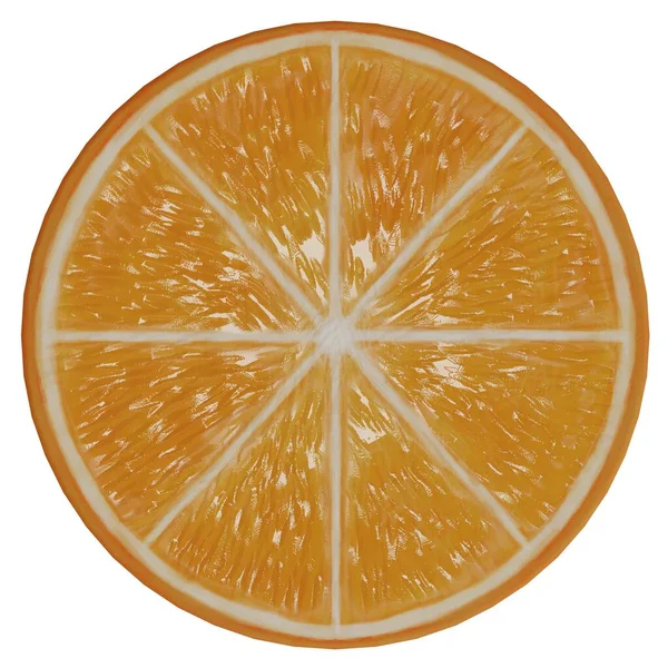 Beyaz Arka Planda Portakal Meyvesi Oluşturma — Stok fotoğraf