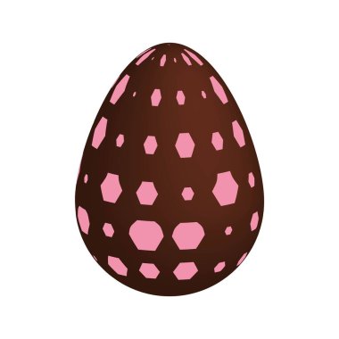 Chocolate Easter eggs. Vector illustration.