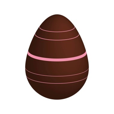 Chocolate Easter eggs. Vector illustration.