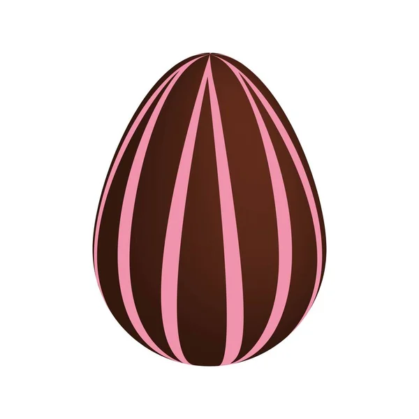 Çikolatalı Paskalya Yumurtası Vektör Illüstrasyonu — Stok Vektör