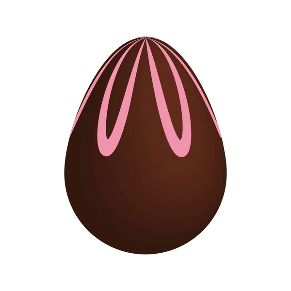 Çikolatalı Paskalya Yumurtası Vektör Illüstrasyonu — Stok Vektör