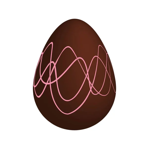 Čokoládová Velikonoční Vejce Vektorová Ilustrace — Stockový vektor