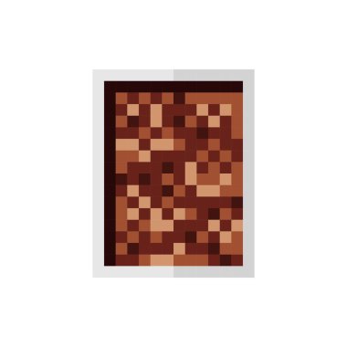 Dondurma tepsisi pikseli. Vektör illüstrasyonu.