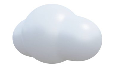 White cloud 3d. 3d rendering.