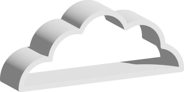 白底云型3D型 — 图库照片