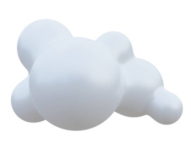 White cloud 3d. 3d rendering.