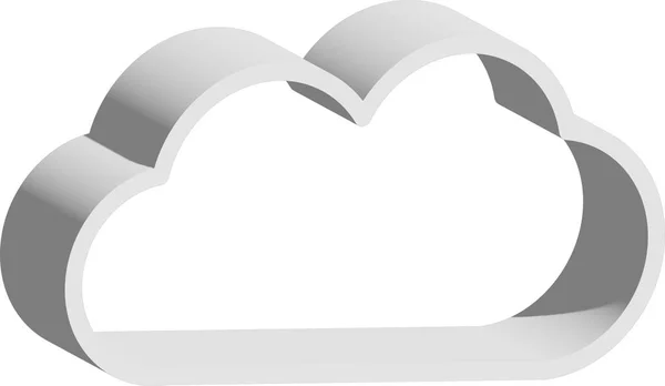 Cloud Forma Bílém Pozadí — Stock fotografie