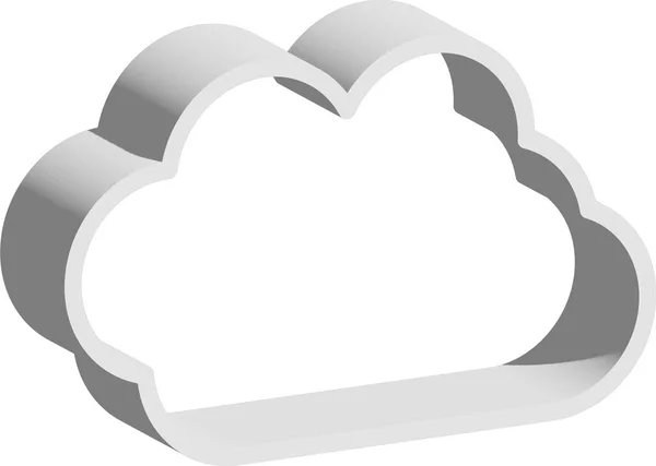 白底云型3D型 — 图库照片