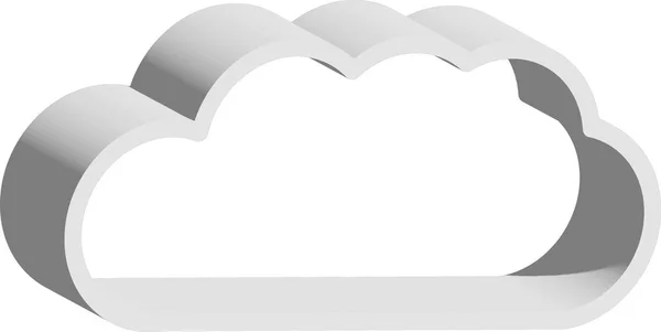Wolkenmal Witte Achtergrond — Stockfoto