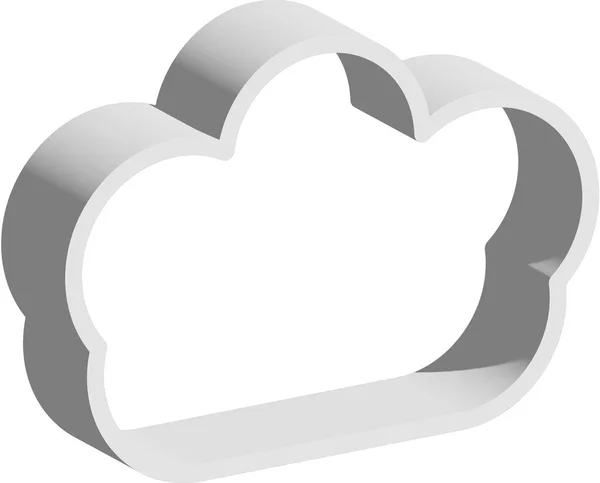 Cloud Forma Bílém Pozadí — Stock fotografie