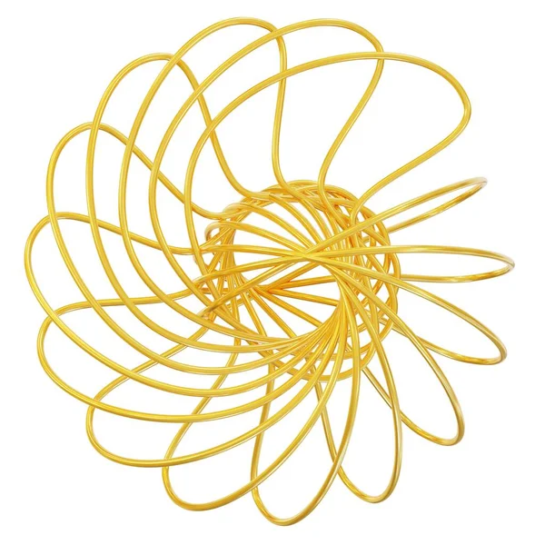 Altın Çiçekli Spirograph Ikonu Oluşturma — Stok fotoğraf