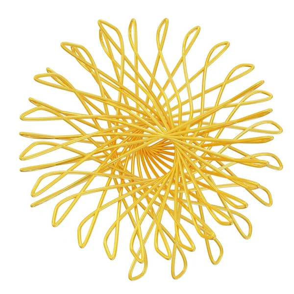 Значок Золотой Цветок Рендеринг — стоковое фото