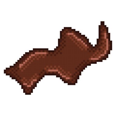 Shape chocolate pixel art. Vector illustration.