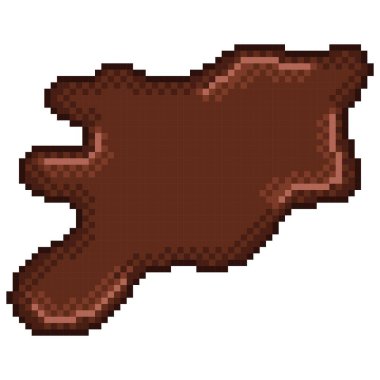 Shape chocolate pixel art. Vector illustration.